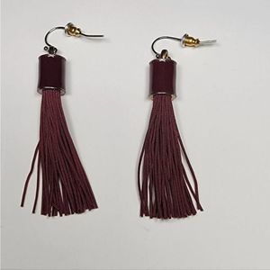 BNWT Ann Taylor Burgundy dangling Earrings